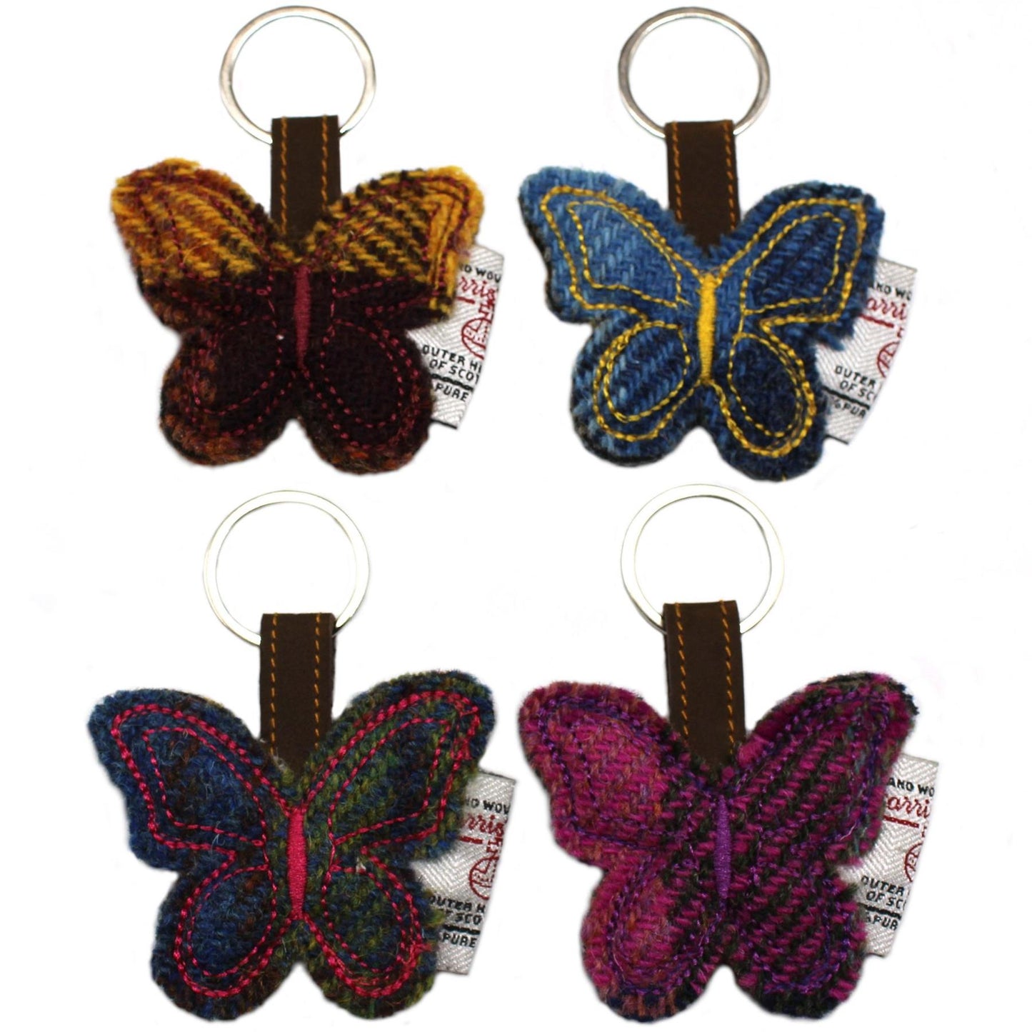 4pcs Harris Tweed Key Ring ZK001