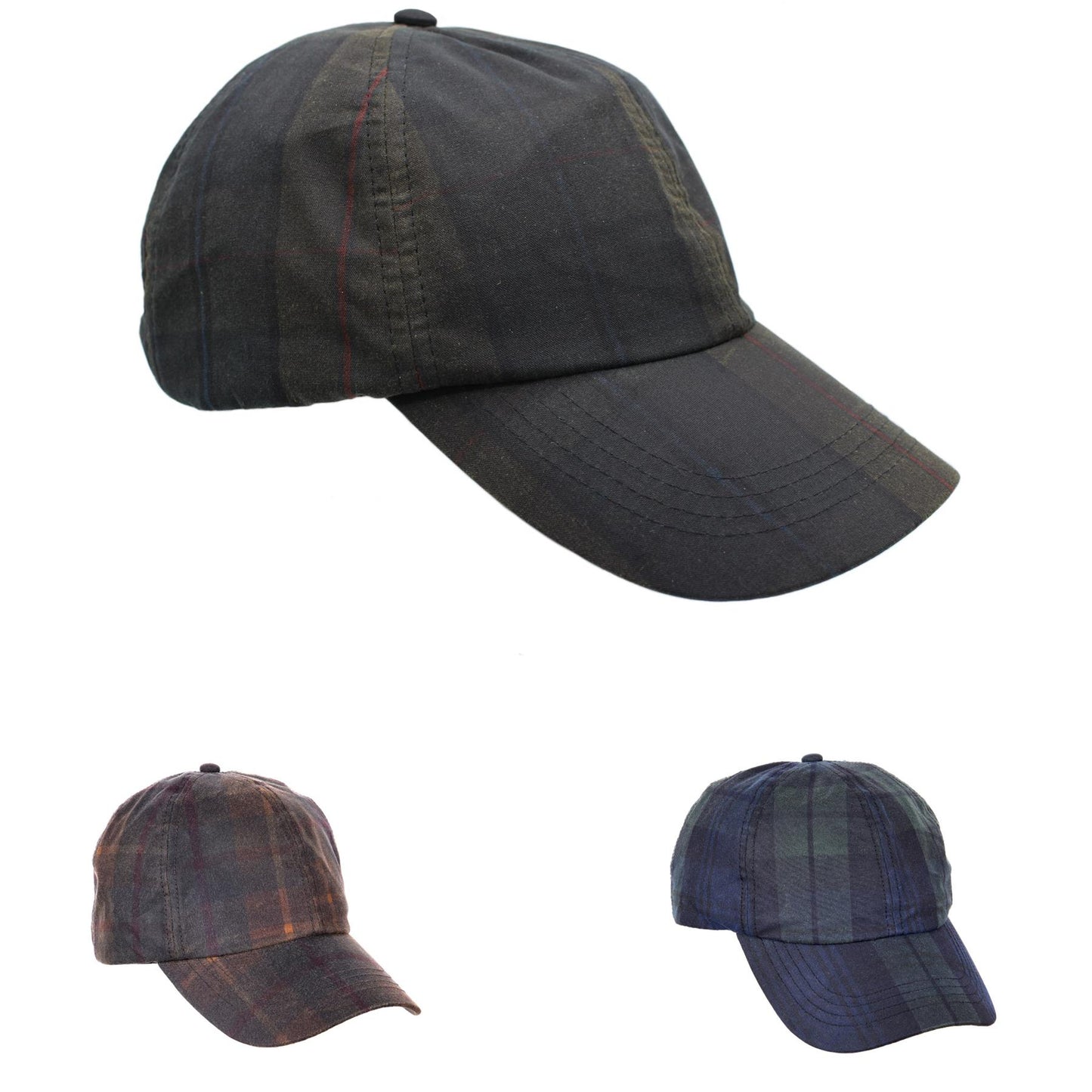 Ewan Tartan Wax Baseball Cap ZH214