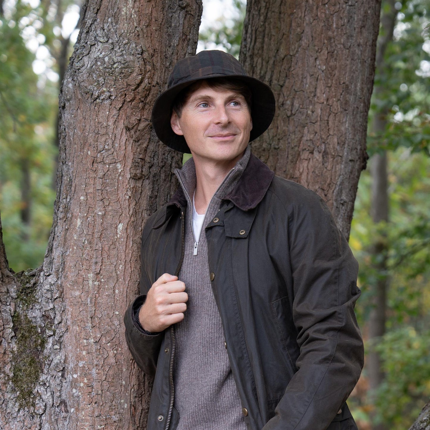 Lachlan Tartan Wax Bush Hat ZH213