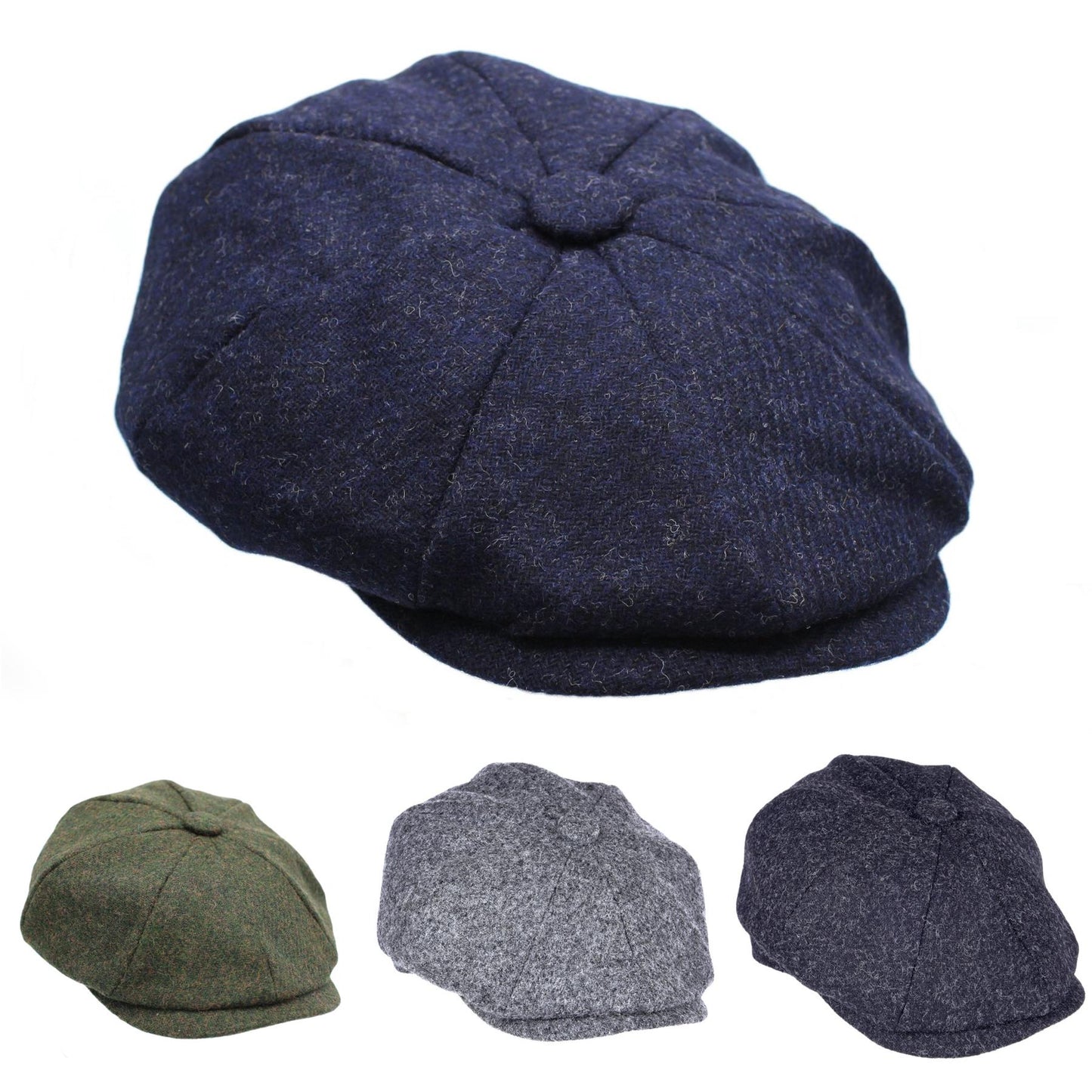 Archie Twill Tweed 8 Piece Cap ZH215