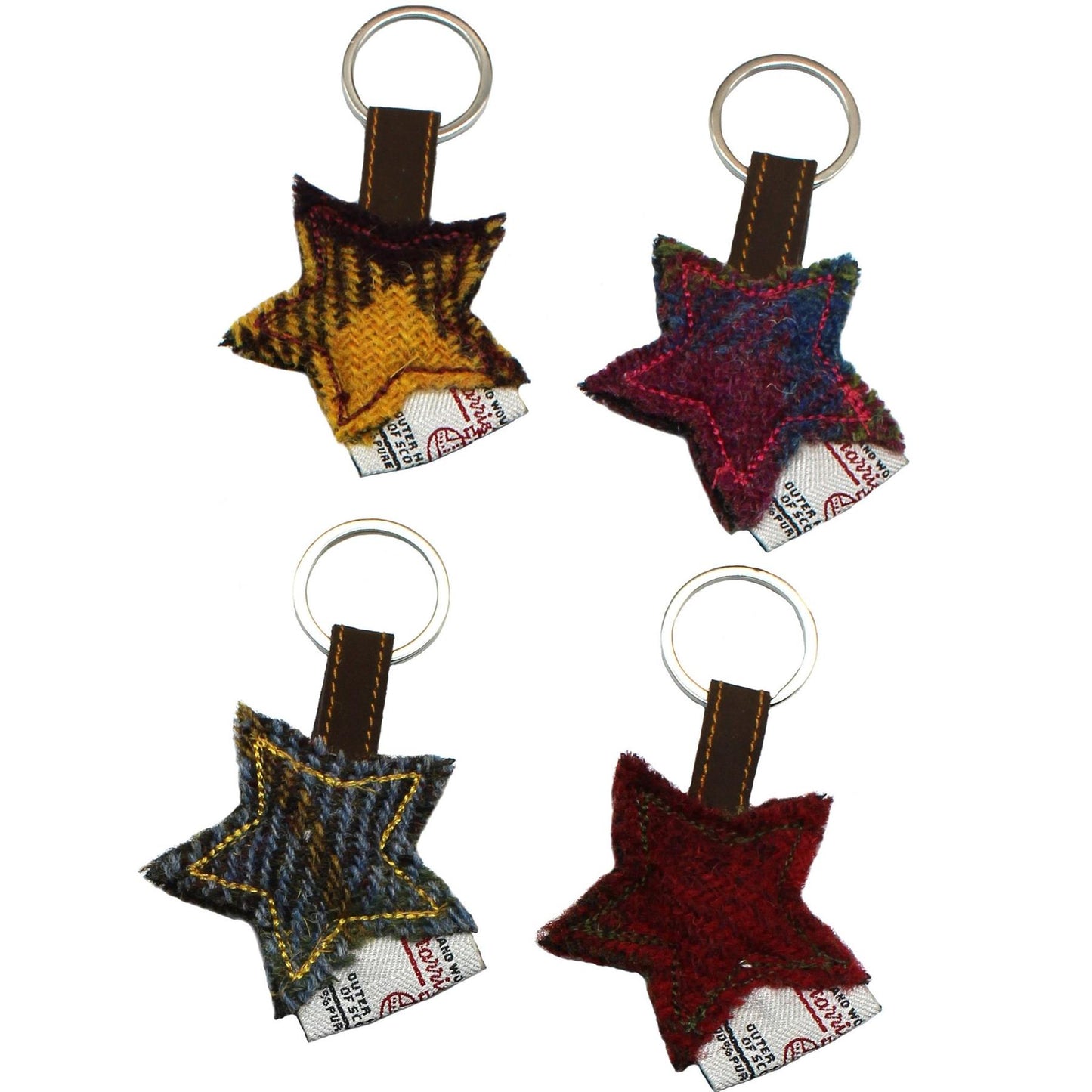 4pcs Harris Tweed Key Ring ZK001