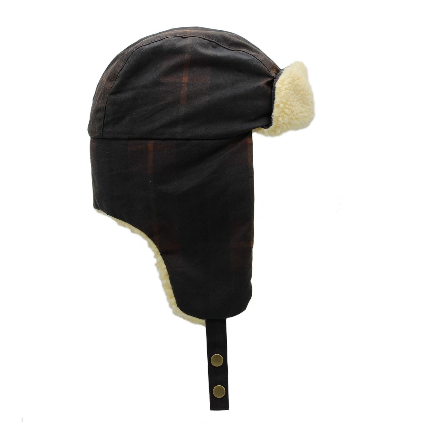 Fraser Tartan Wax And Borg Trapper Hat ZH275