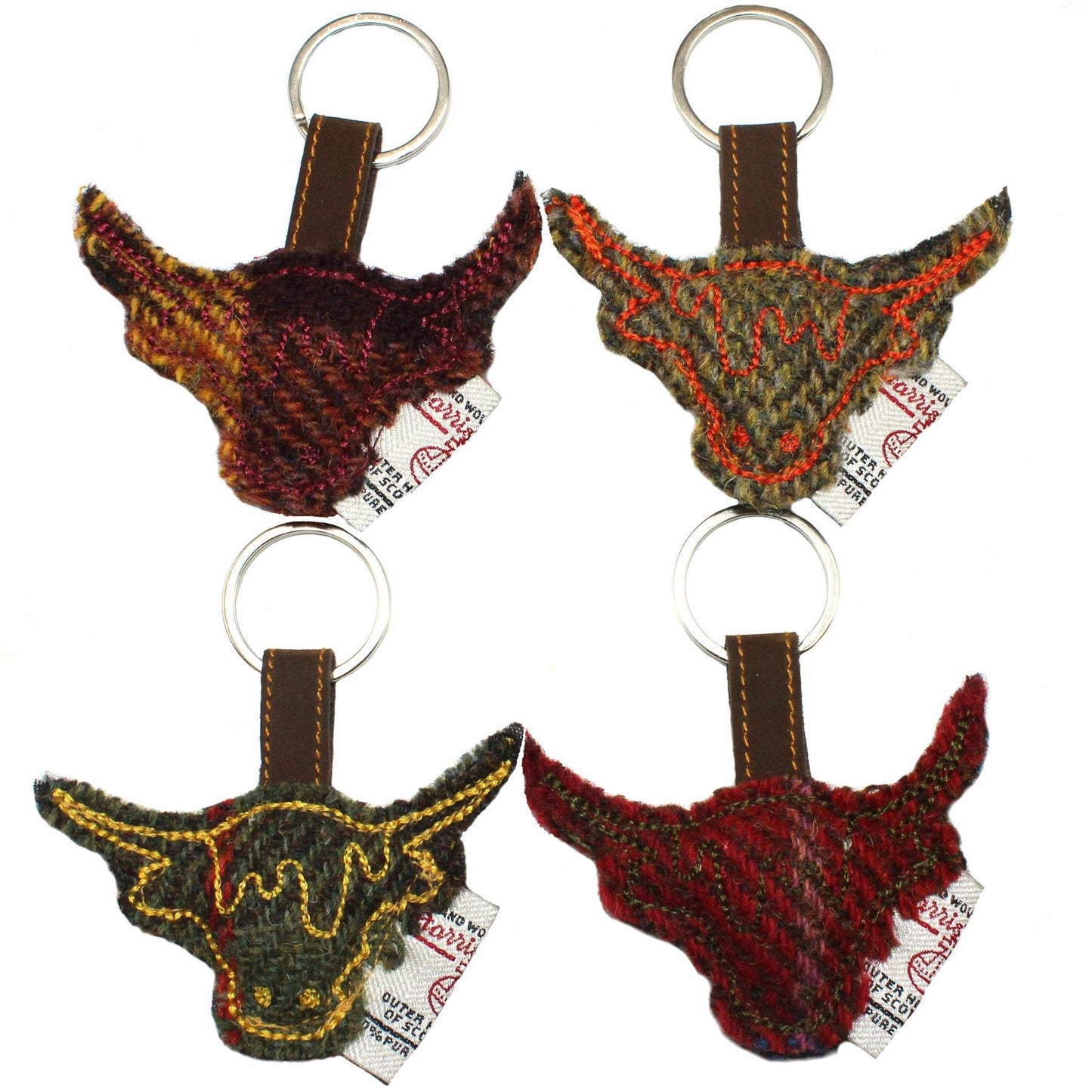 4pcs Harris Tweed Key Ring ZK001