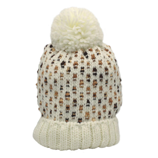 Carrie Flecked Beanie Hat with Bobble ZH262