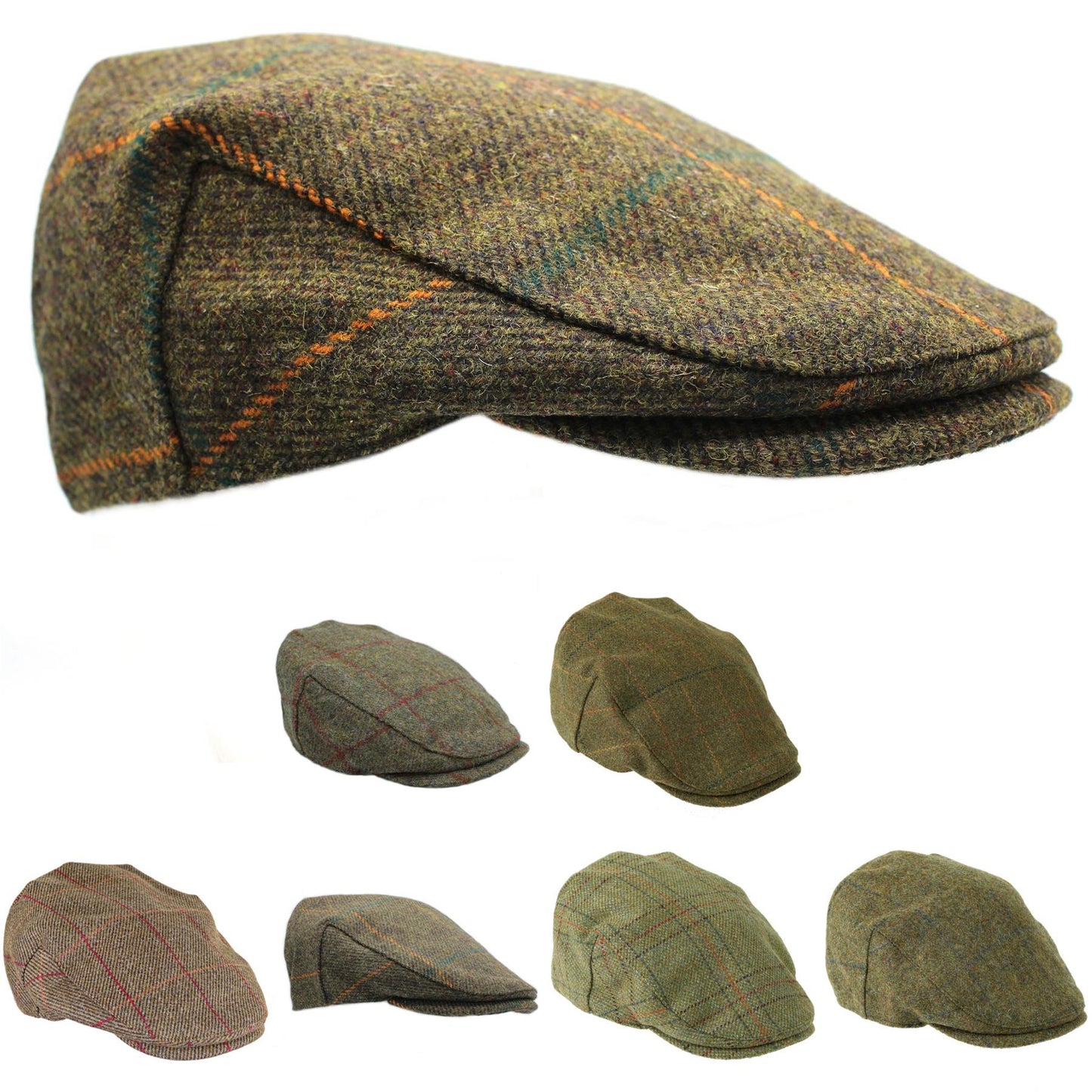 Kinloch Waterproof British Tweed Flat Cap ZH097