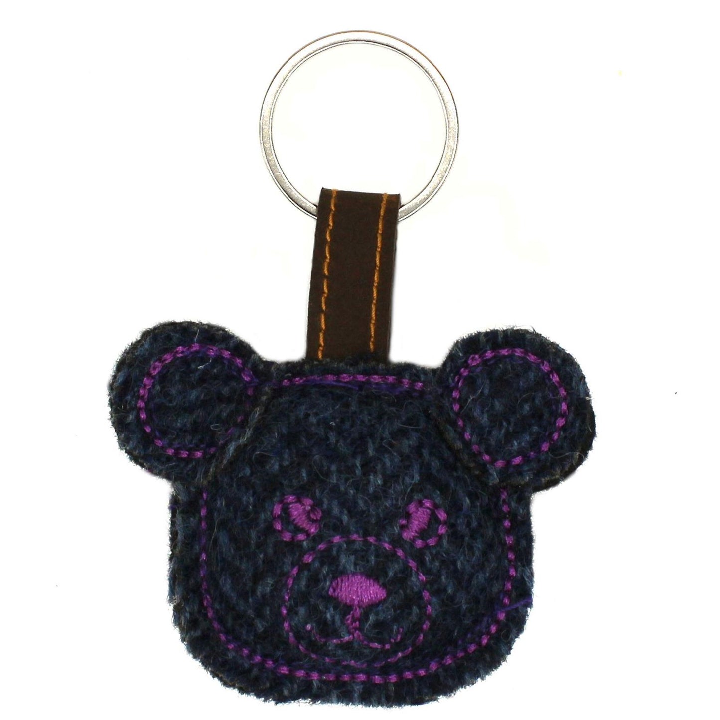 British Wool Tweed Key Ring 4pcs ZK002