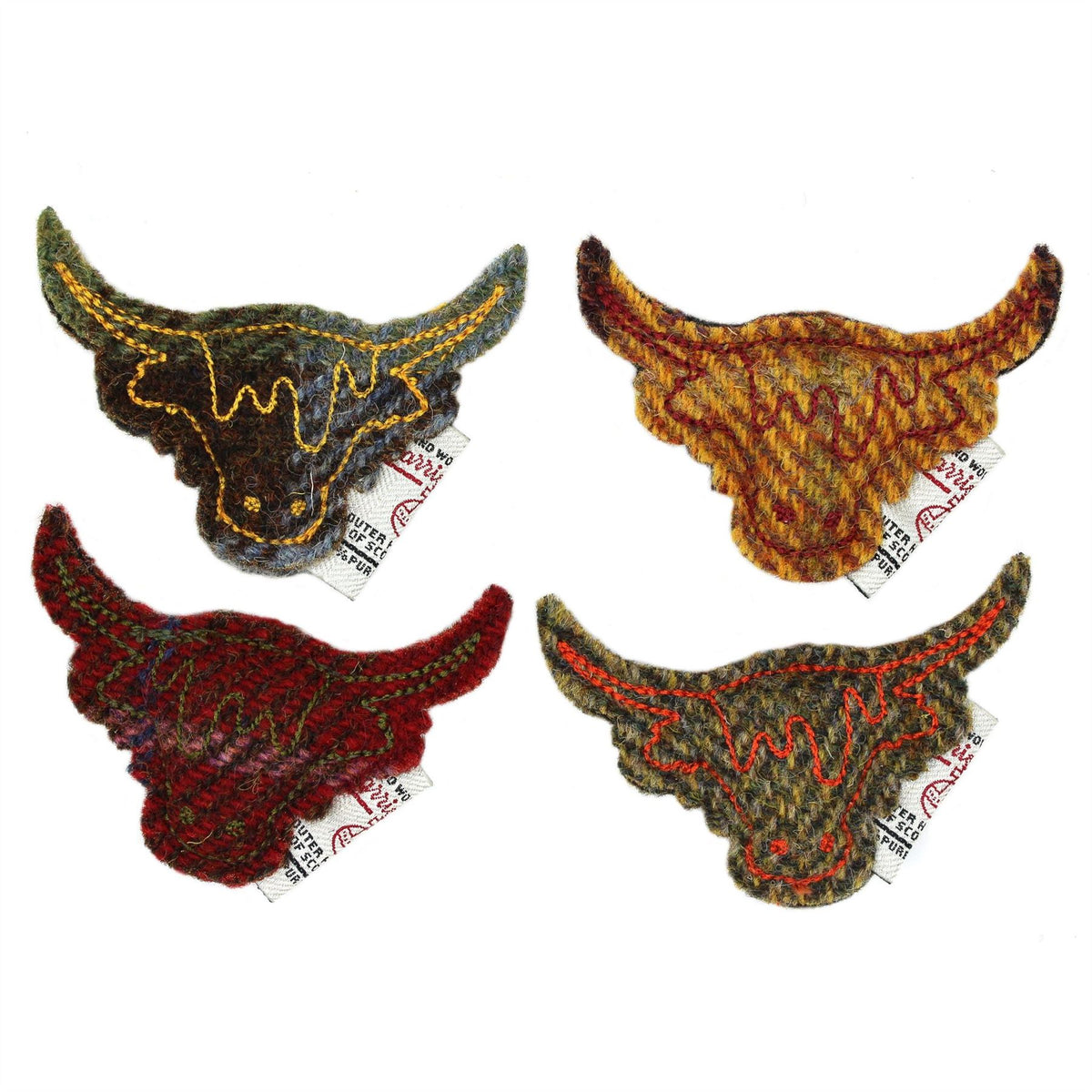 Harris Tweed Fridge Magnets 4pcs ZK003