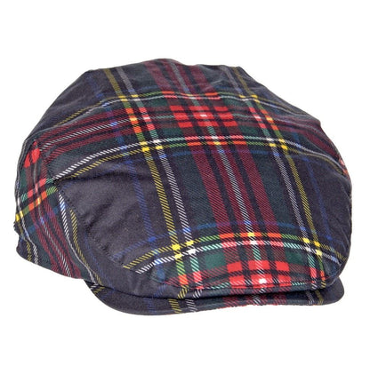 Charles Tartan Wax Flat Cap ZH183