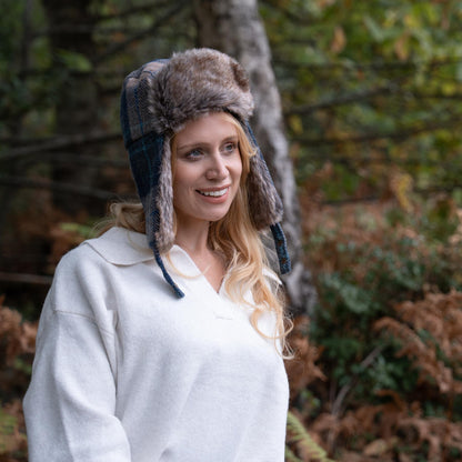 Islay Ladies Harris Tweed Trapper Hat ZH297