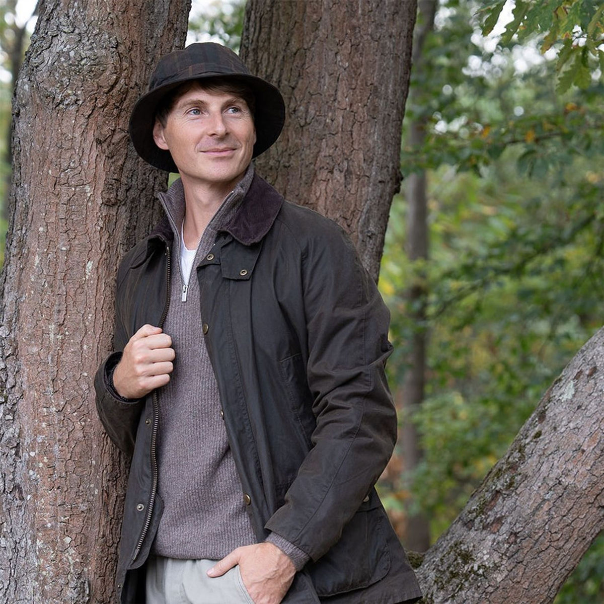 Lachlan Tartan Wax Bush Hat ZH213