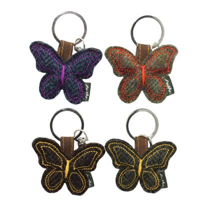 British Wool Tweed Key Ring 4pcs ZK002