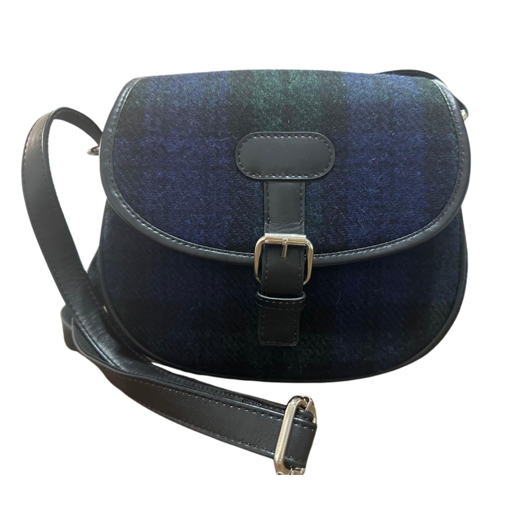 Rowan Harris Tweed Saddle Bag ZB083 Blackwatch