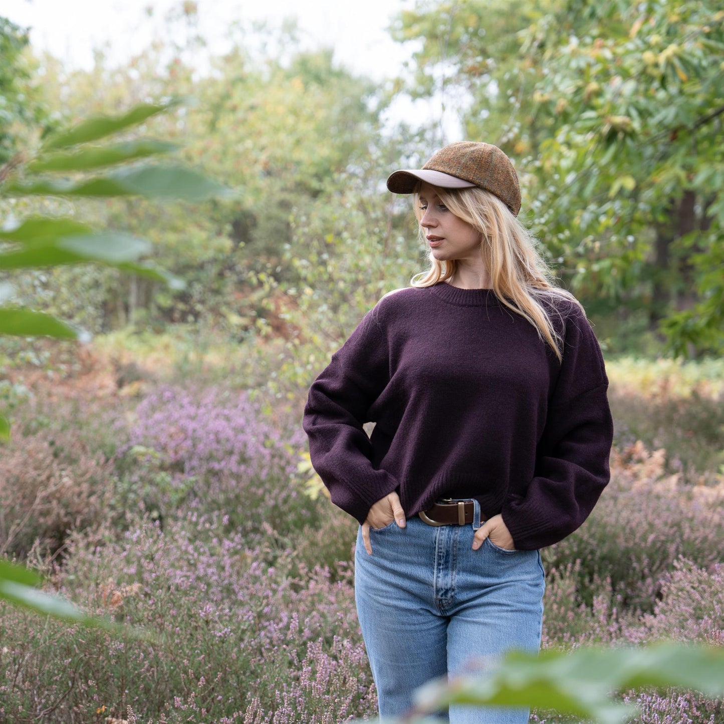 Rosalie Harris Tweed Baseball Cap ZH052