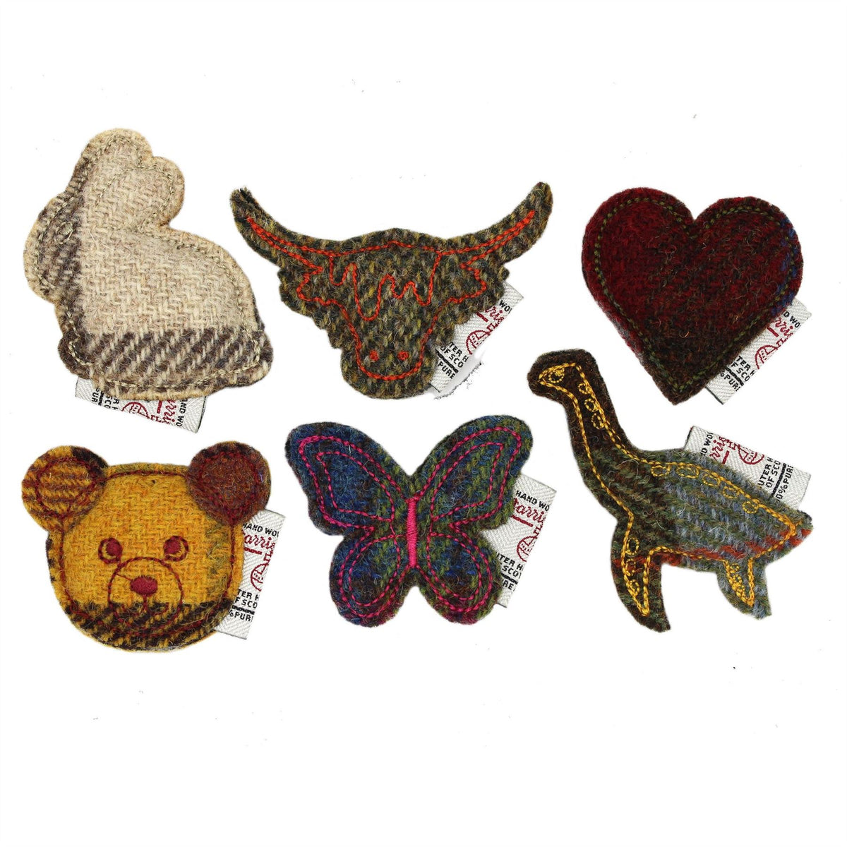 Harris Tweed Fridge Magnets 4pcs ZK003