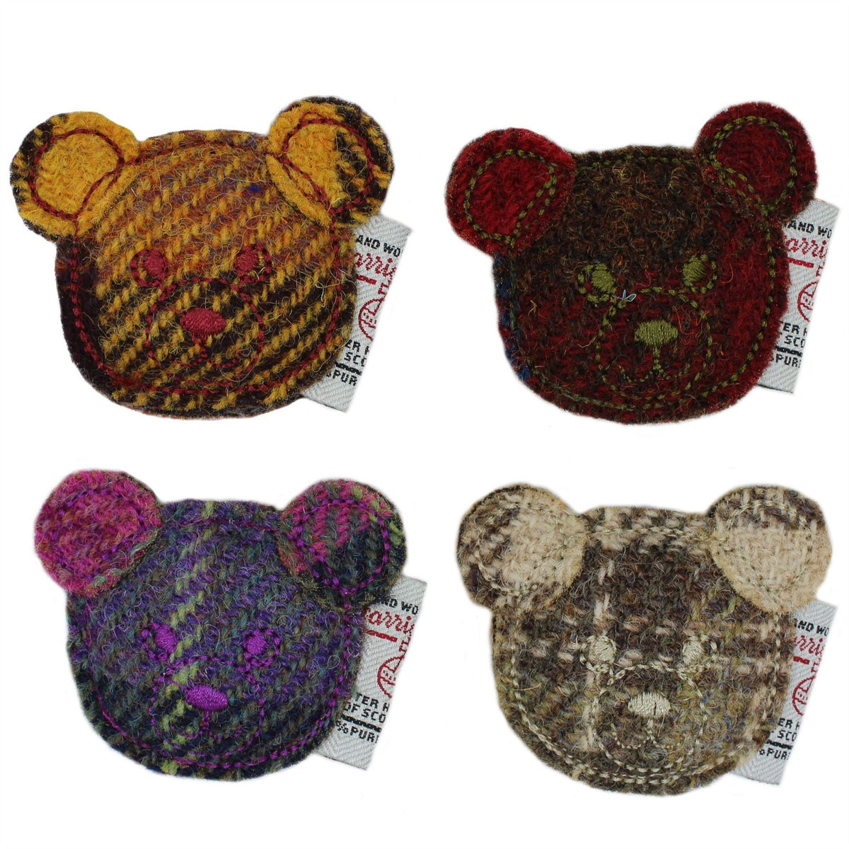 Harris Tweed Fridge Magnets 4pcs ZK003