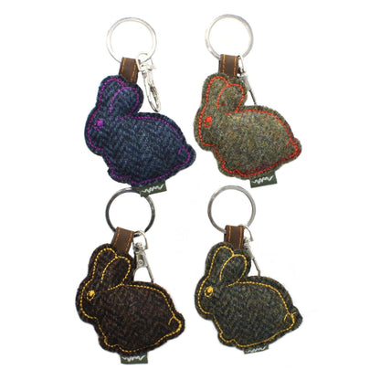 British Wool Tweed Key Ring 4pcs ZK002
