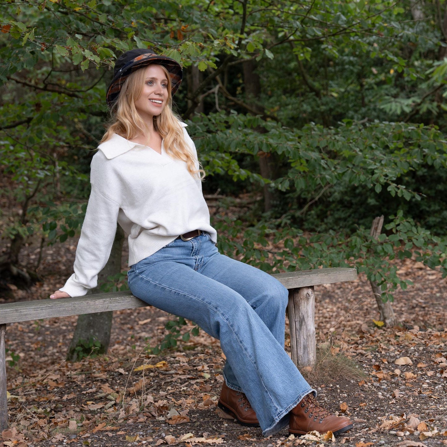 Natalie Wax Tweed Band Hat ZH186