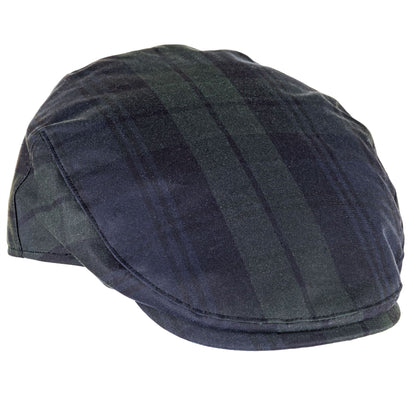 Charles Tartan Wax Flat Cap ZH183