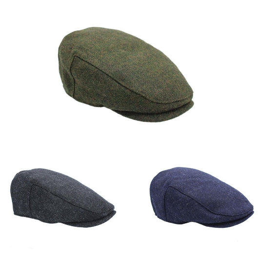 Selby Twill Tweed Flat Cap ZH274