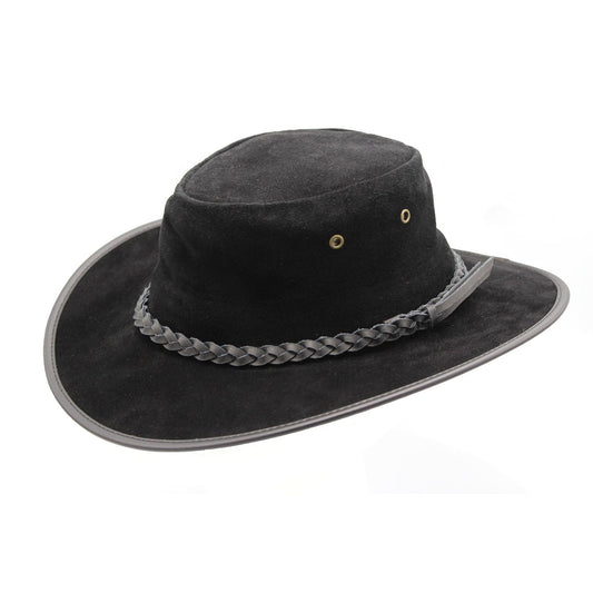 Mitch Suede Leather Outback Hat ZH245