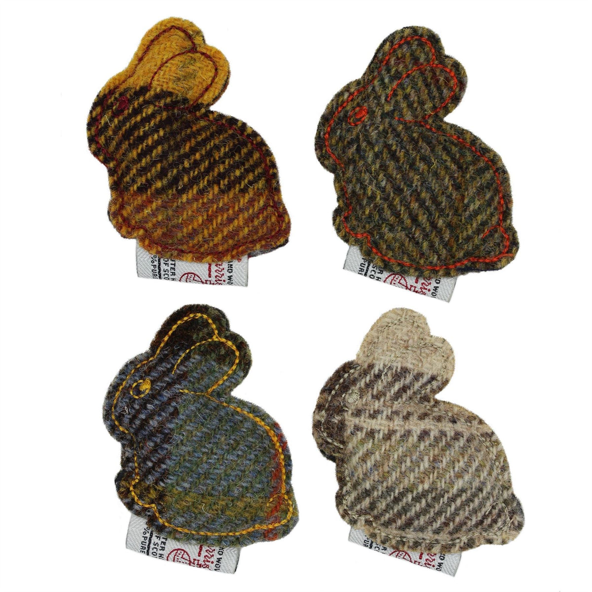Harris Tweed Fridge Magnets 4pcs ZK003