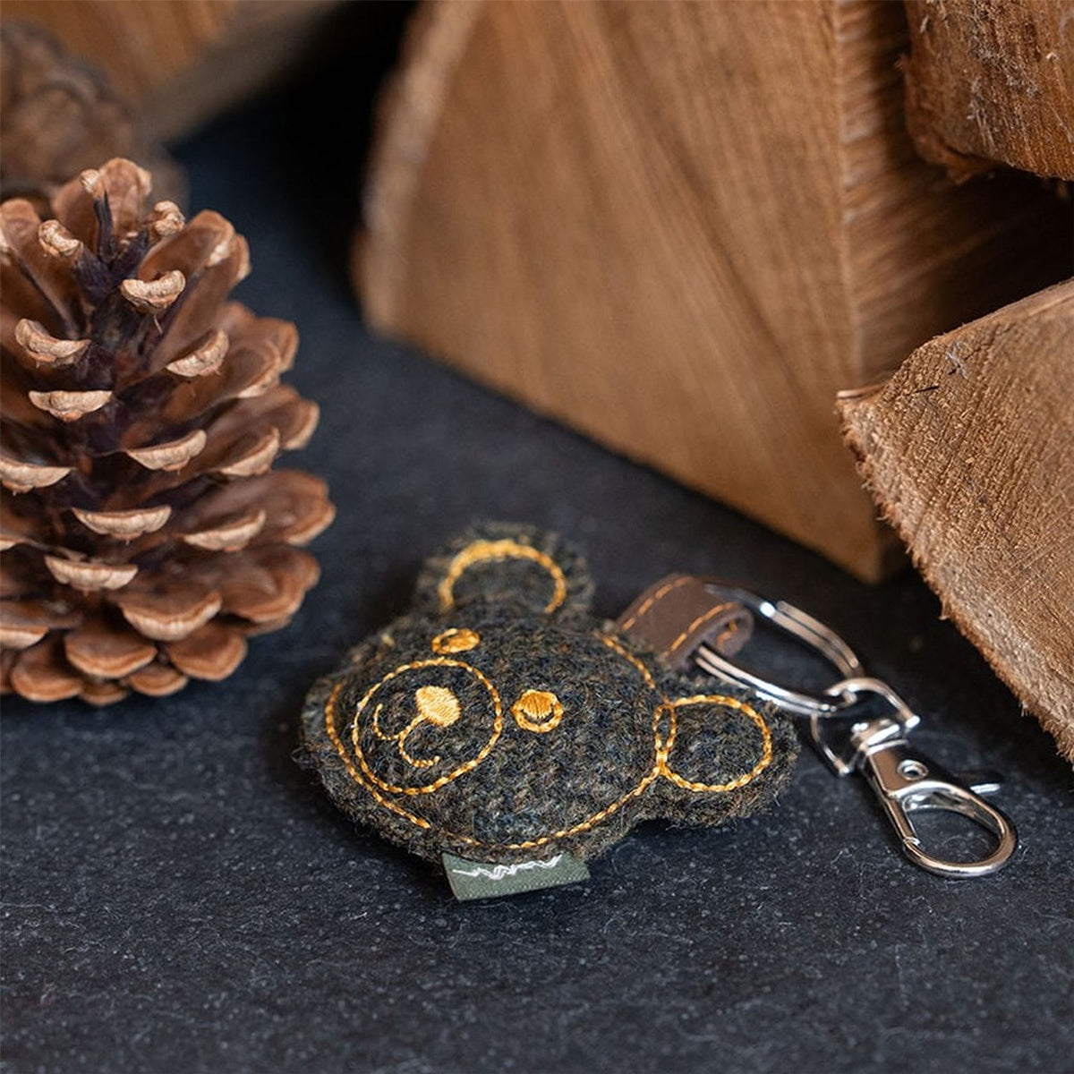 British Wool Tweed Key Ring 4pcs ZK002