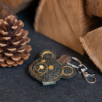 British Wool Tweed Key Ring 4pcs ZK002