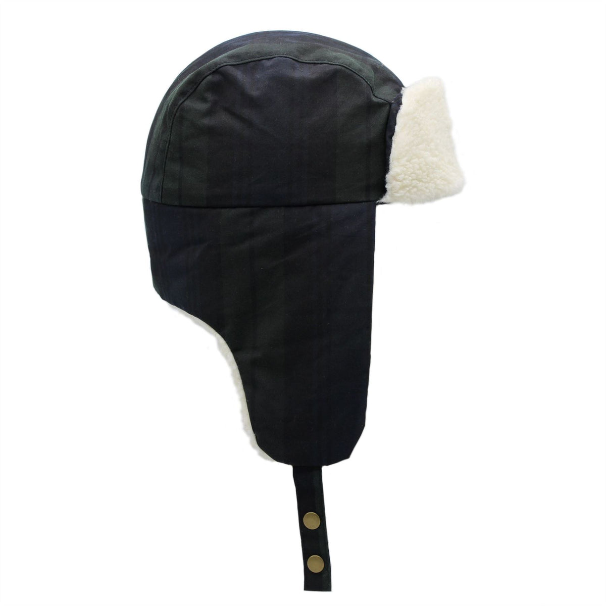 Fraser Tartan Wax And Borg Trapper Hat ZH275
