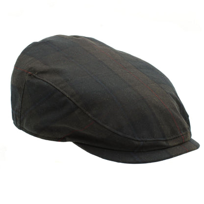 Charles Tartan Wax Flat Cap ZH183