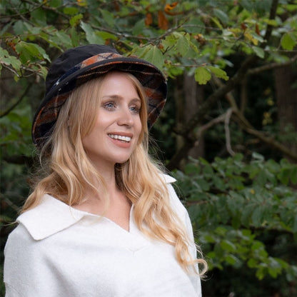 Natalie Wax Tweed Band Hat ZH186