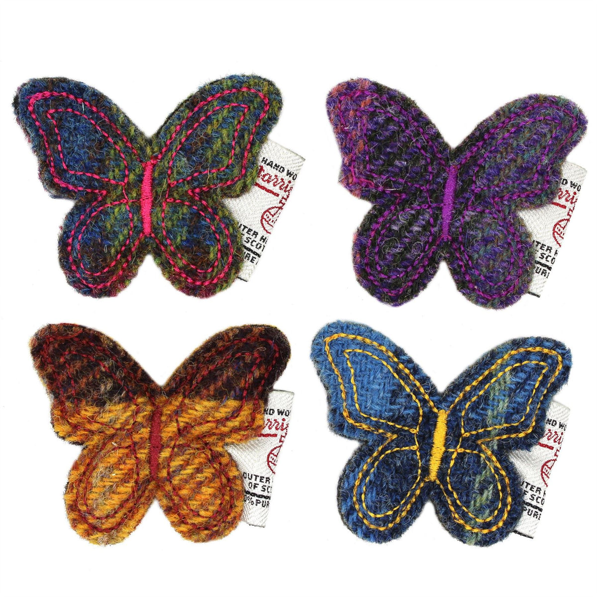 Harris Tweed Fridge Magnets 4pcs ZK003