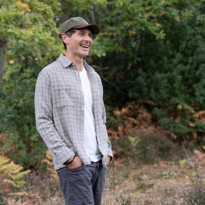 Tyndrum British Tweed Leather Peak Baseball Cap ZH101
