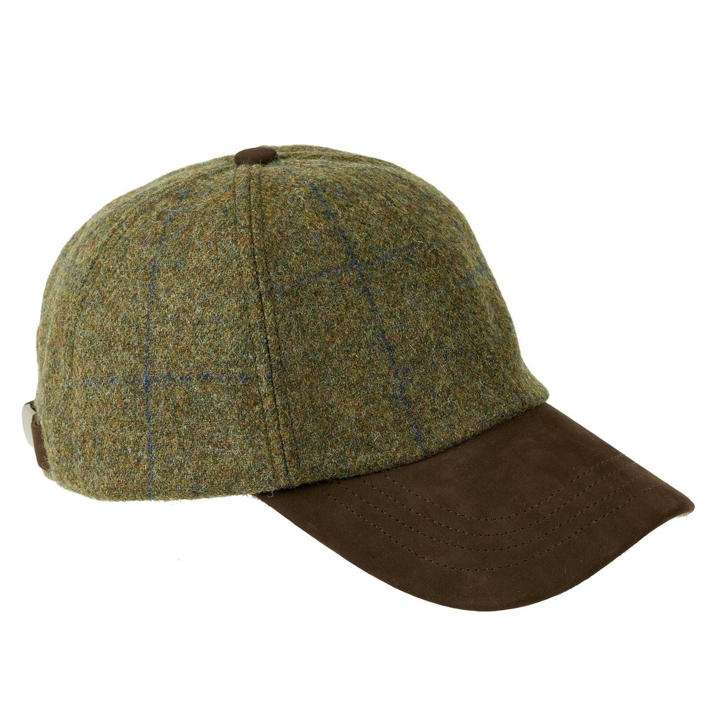 Tyndrum British Tweed Leather Peak Baseball Cap ZH101