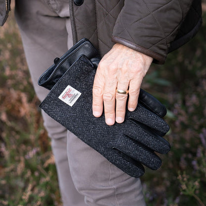 Grant Harris Tweed And Leather Men's Gloves ZG014