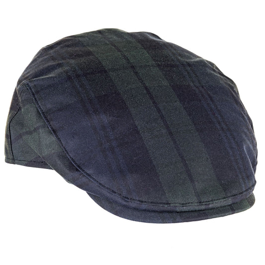 Charles Tartan Wax Flat Cap ZH183