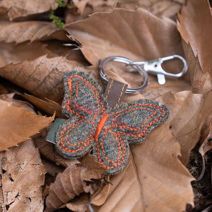 British Wool Tweed Key Ring 4pcs ZK002